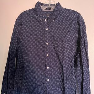 J. Crew Navy Large Slim Fit Button Down Shirt